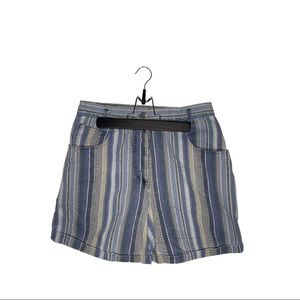 RAZZ Sport Women's Retro 90's Striped Denim Shorts Size 13